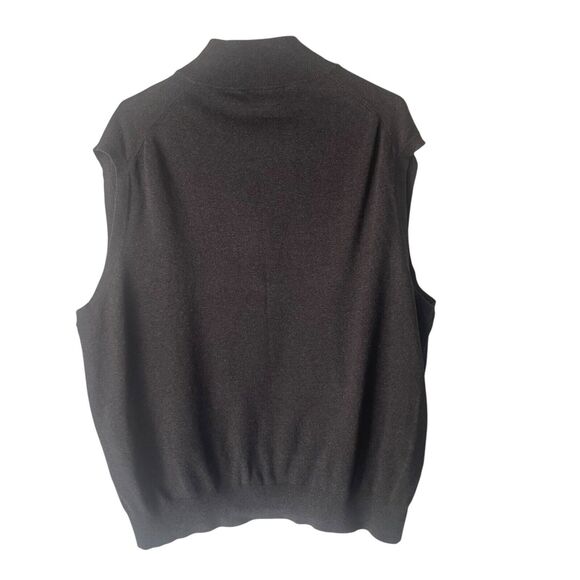 Polo Ralph Lauren Men's Size XL Gray Old Money Pima Cotton 1/4 Zip Sweater Vest - Picture 5 of 7